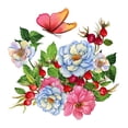 thumbnail image 3 of Flowers Wall Sticker Bathroom Toilet Sticker WC Removeble Sticker, 3 of 6
