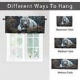 thumbnail image 6 of Tiger Valance Curtain for Kitchen Forest Nature Landscape Jungle Plants Wild Animal Safari Privacy Decorative Rod Pocket Short Window Valance Curtains 54 by 18 in, 1 Panel, 6 of 6