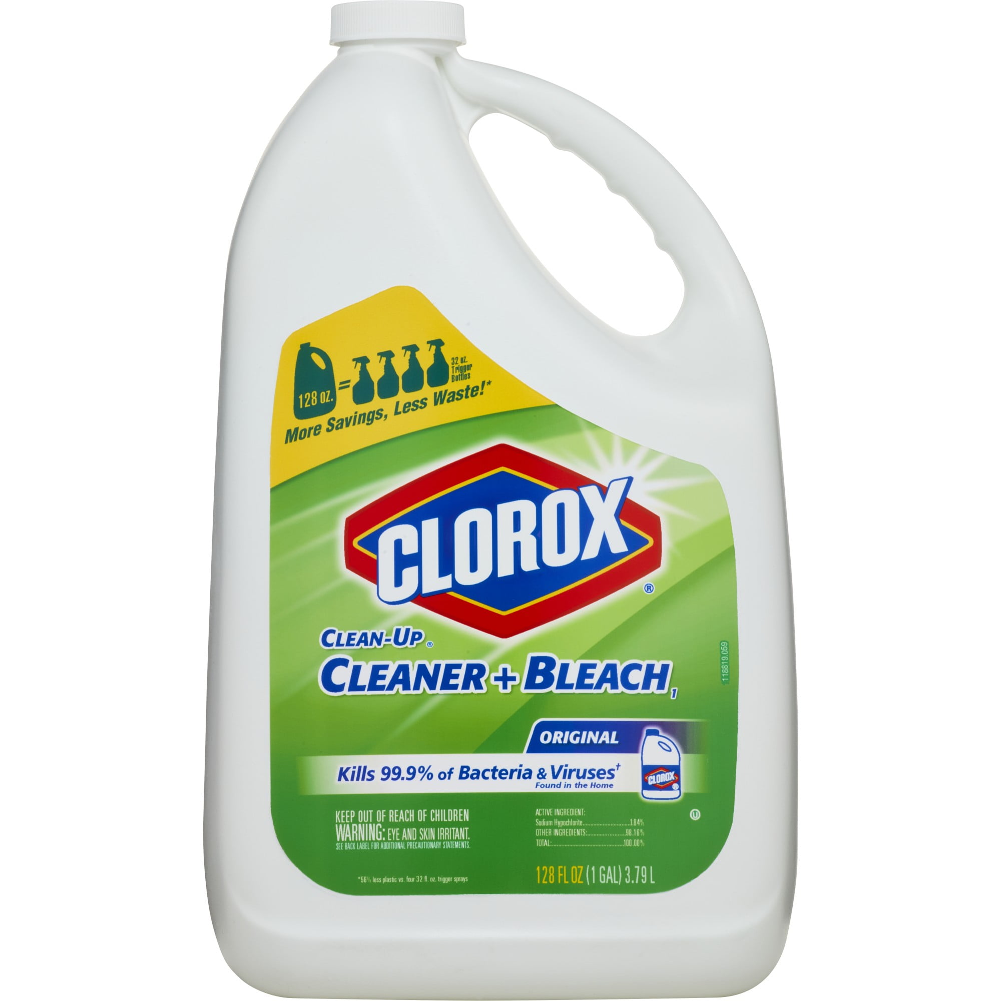 Great Value Cleaning Bleach, 128 fl oz , bleach cleaner 