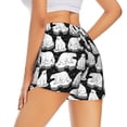 thumbnail image 3 of Goofa Cute Cartoon Polar Bear Printed Women 2 in 1 Running Shorts,Quick Dry Athletic Workout Shorts,High Waisted Athletic Shorts with Liner Pockets-X-Large, 3 of 9