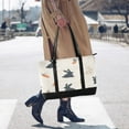 thumbnail image 4 of FORMRS Canvas Laptop Tote Bag for Women with 15.6" Computer Compartments Shoulder Handbag, Bunnies and Carrots, 4 of 7
