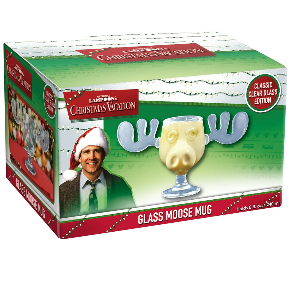 National Lampoon's Christmas Vacation Griswold Glass Moose Mug Holds