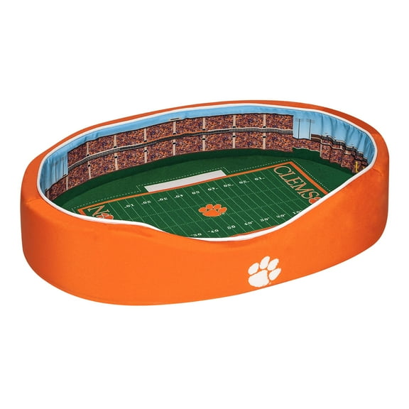 Orange/Purple Clemson Tigers 38'' x 25'' x 8'' Large Stadium Oval Dog Bed