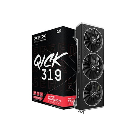 XFX Speedster QICK319 Radeon RX 6700 XT - Graphics card - Radeon RX 6700 XT - 12 GB GDDR6 - PCIe 4.0 x16 - HDMI, 3 x DisplayPort - black