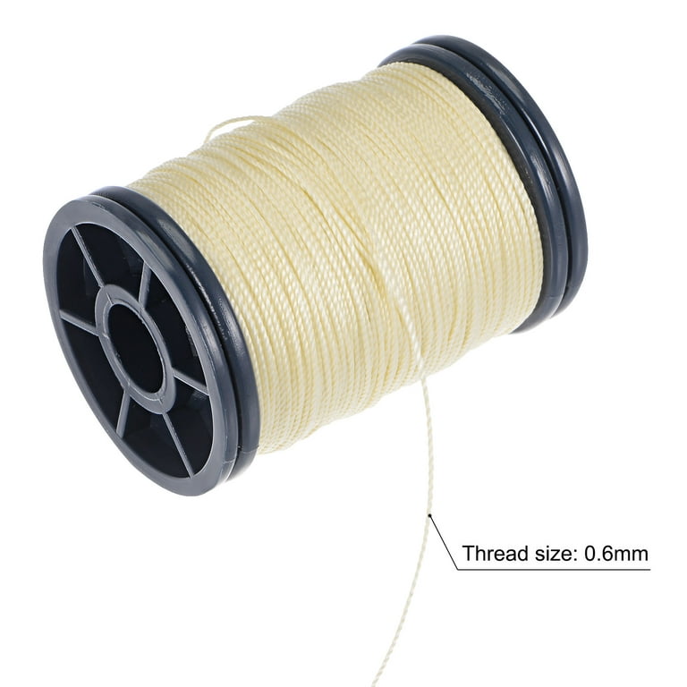 0.6mm Polyester Sewing Thread 82 Yards Upholstery Lightly Wax String Light  Grey