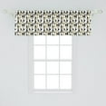 thumbnail image 2 of Ambesonne Geometric Window Valance, Triangles and Stripes, 54" X 18", Beige Black White, 2 of 3