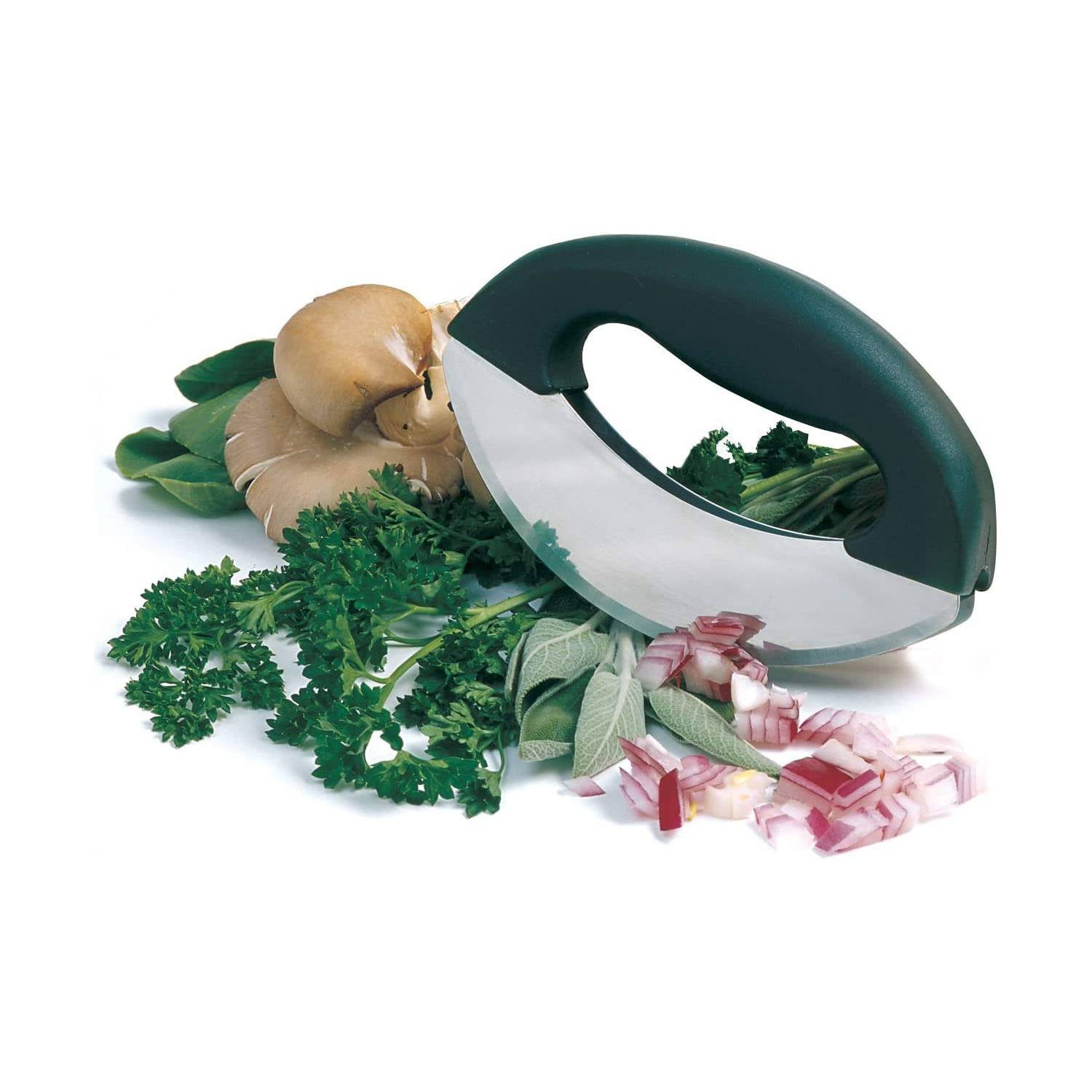 Norpro Stainless Steel Mezzaluna Rock to Chop and Mince Garlic Herbs Vegetables