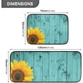 thumbnail image 3 of Teal Kitchen Rugs and Mats 2 Piece Non Slip Washable Turquoise Runner Rug Set for Floor Sunflower Kitchen Decor and Accessories, 3 of 6