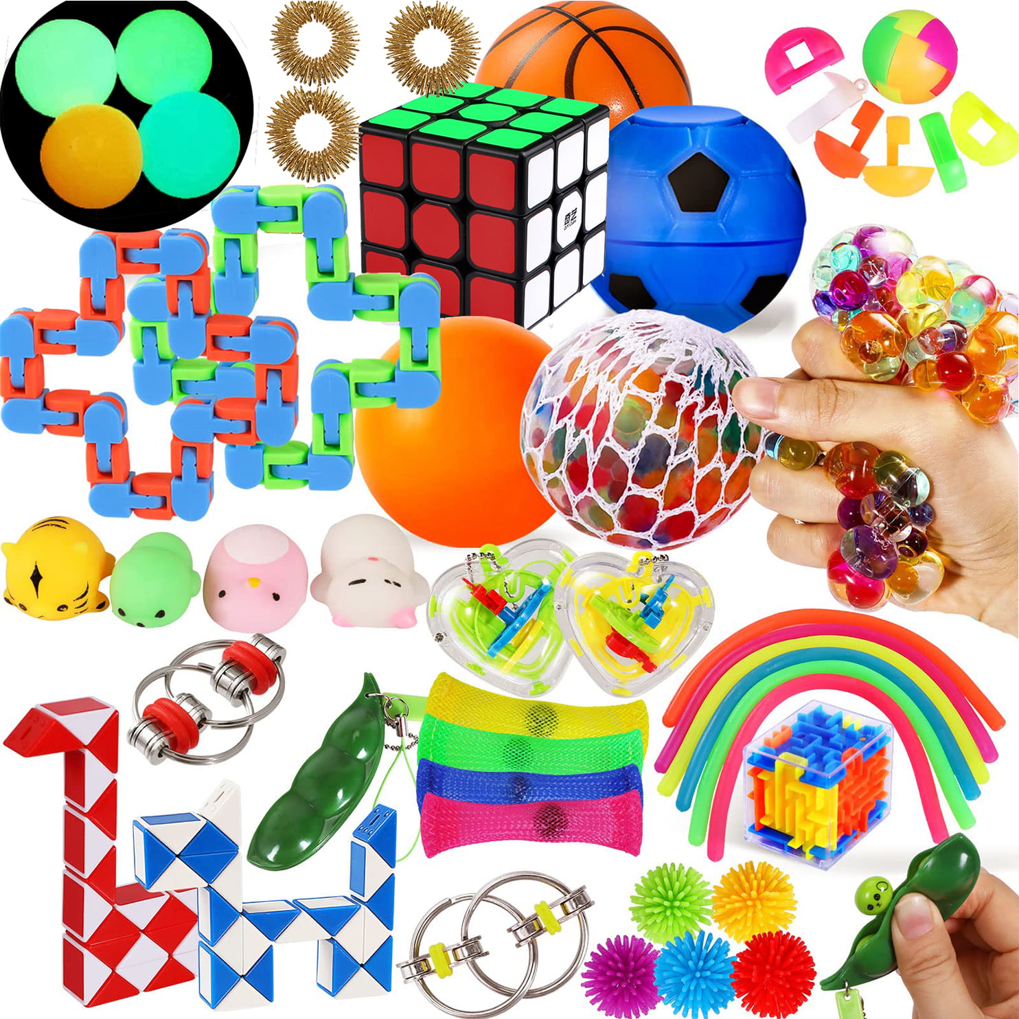 Details about   42 Pcs Sensory Fidget Toys Set Stress Relief and Anti Anxiety Tools Bundle Toys 
