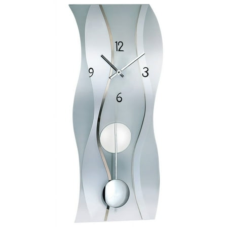 Modern wall clock with quartz movement from AMS AM W7246