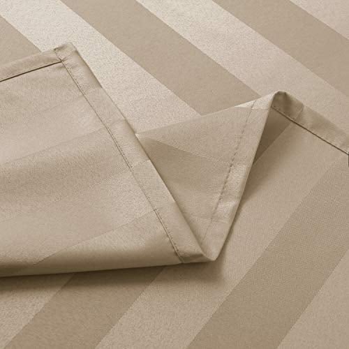 Stain Resistant and Waterproof Washable Fabric Oblong Table Cloth for Restaurant Hiasan White Striped Rectangle Tablecloth Outdoor Picnic and Dining Room Spillproof 54 x 108 Inch 
