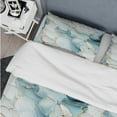 thumbnail image 4 of Designart "Marbled Pattern of Elegant Oriental Essence I" Gold Marble Bedding Covert Set - Glam Bed Set With 1 Sham, 4 of 5