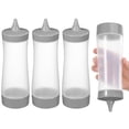 thumbnail image 3 of 4 botellas exprimibles de plástico para condimentos, dispensadores de salsa, accesorios para barbacoa (gris), 3 of 8