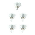 thumbnail image 3 of Maytalsory Animal Head Key Hook Sturdy And Durable Construction Adding Touch Of Whimsy White gold (elephant 5Set, 3 of 6
