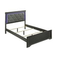 thumbnail image 3 of Blaze Modern Style Full 5PC bedroom set made with Wood & LED Headboard in Gray, 3 of 19