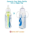 thumbnail image 2 of Straw conversion set suitable for narrow-neck and narrow-neck glass baby bottles, leak-proof transition set with silicone nipple, weighted straw, handle, 2-pack, suitable for infants over 6 months, 2 of 4