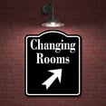 thumbnail image 2 of Changing Rooms 45 Degree Up Right Arrow BLACK Aluminum Composite Sign, 15"x18", 2 of 9