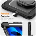 thumbnail image 7 of Case for iPad Air 5th Generation/iPad Air 4th Generation 10.9 inch, 360 Rotating Stand Handle Shoulder Strap Heavy Duty Shockproof Cover, Black, 7 of 7