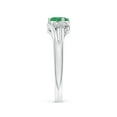 thumbnail image 4 of ANGARA Natural Emerald and Diamond Split Shank Ring in 14K White Gold for Women (Size-6x4mm) | May Birthstone, Birthday, Anniversary, Jewelry Gift for Women | Natural Emerald Ring, 4 of 10
