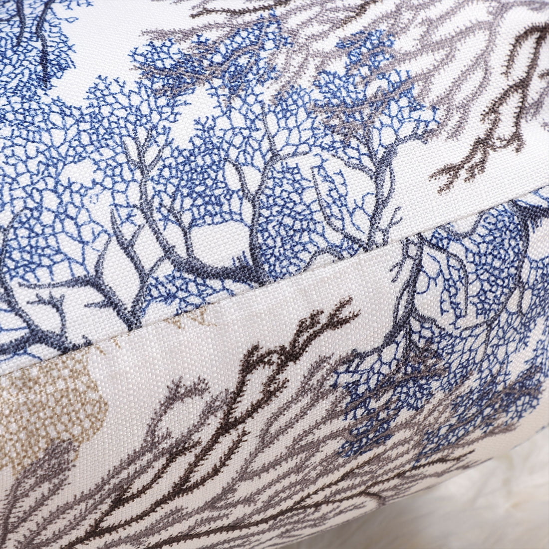 Unique Bargains Soft Polyester Coral Printed Throw Pillowcase, 18"x18" Blue 1