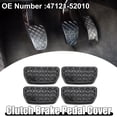 thumbnail image 2 of Unique Bargains 4 Pcs Anti-Slip Clutch Brake Pedal Cover Car Pedal Cover No.47121-52010 for Toyota RAV4 2001-2005 Black, 2 of 6