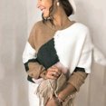 thumbnail image 6 of JINMGG 2024 Fall Winter Plus Size Sweaters for Women Clearance,Fashion Women Long Sleeve Print Patchwork Knitted Warm Sweater, 6 of 9