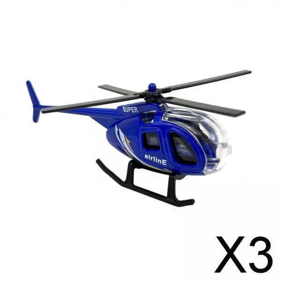 3x Helicóptero de Aleación Fundida a Escala 1/64, Avión de Colección para Niños Y Adultos, Pantalla de Escritorio, Regalo de Cumpleaños, Decoración de 3 piezas