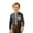 AB388 Dark Gray, variant on Tisuna Long Sleeve Striped Shirts For Boys Kids Stand Collar Button Down Front Pocket Tops Comfortable Daily Casual Wear Tees For Toddler And Tweens 2-14 Years