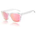 thumbnail image 3 of Sunier Vintage Polarized Pink Sunglasses Girls Stylish Transparent Frame for Young Women, 3 of 7