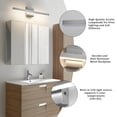 thumbnail image 4 of Minimalist Linear LED Modern Lighting Fixtures 24'' Bathroom Brushed Nickel Vanity Light Dimmable Over Mirror Wall Sconce for Bathroom, 4 of 11