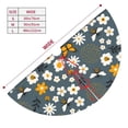 thumbnail image 3 of KLL 36" Christmas Tree Skirt Flowers and Bee Xmas Tree Skirts Mat for New Year Xmas Holiday Party Indoor Outdoor Home Decoration, 3 of 7
