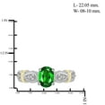 thumbnail image 4 of 12 1/3 Carat T.G.W. Chrome Diopside And White Diamond Accent Two Tone Sterling Silver 4-Piece Jewelry set, 4 of 9
