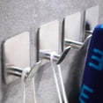 thumbnail image 7 of Self Adhesive Hooks, Heavy Duty Stick On Wall and Door Hooks for Hanging, Bathroom Towel Hooks and Kitchen Hallway Sticky Hooks, Wall Mounted, Durable Stainless Rustproof, 1Pc(Black1,1.7x1.7"), 7 of 7