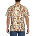 thumbnail image 3 of Bixox Men's Thanksgiving Food Printed Short Sleeve Skinny Athletic T-Shirt, 3 of 6