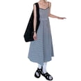 thumbnail image 4 of Vestidos A cuadros con tirantes finos para mujer, moda de verano, estilo francés, vestido informal de verano con tirantes finos para mujer, 4 of 8