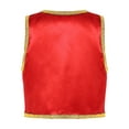 thumbnail image 2 of Haitryli Boys Arabian Prince Vest Open Front Waistcoat Fairytale Roleplay Party Fancy Dress Red 8, 2 of 5