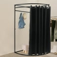 thumbnail image 3 of Wildnix Portable Fitting Room with Curtain, Freestanding Design, Modern Iron Frame, Easy Setup, Privacy Protection for Clothing Stores and Homes, 3 of 6