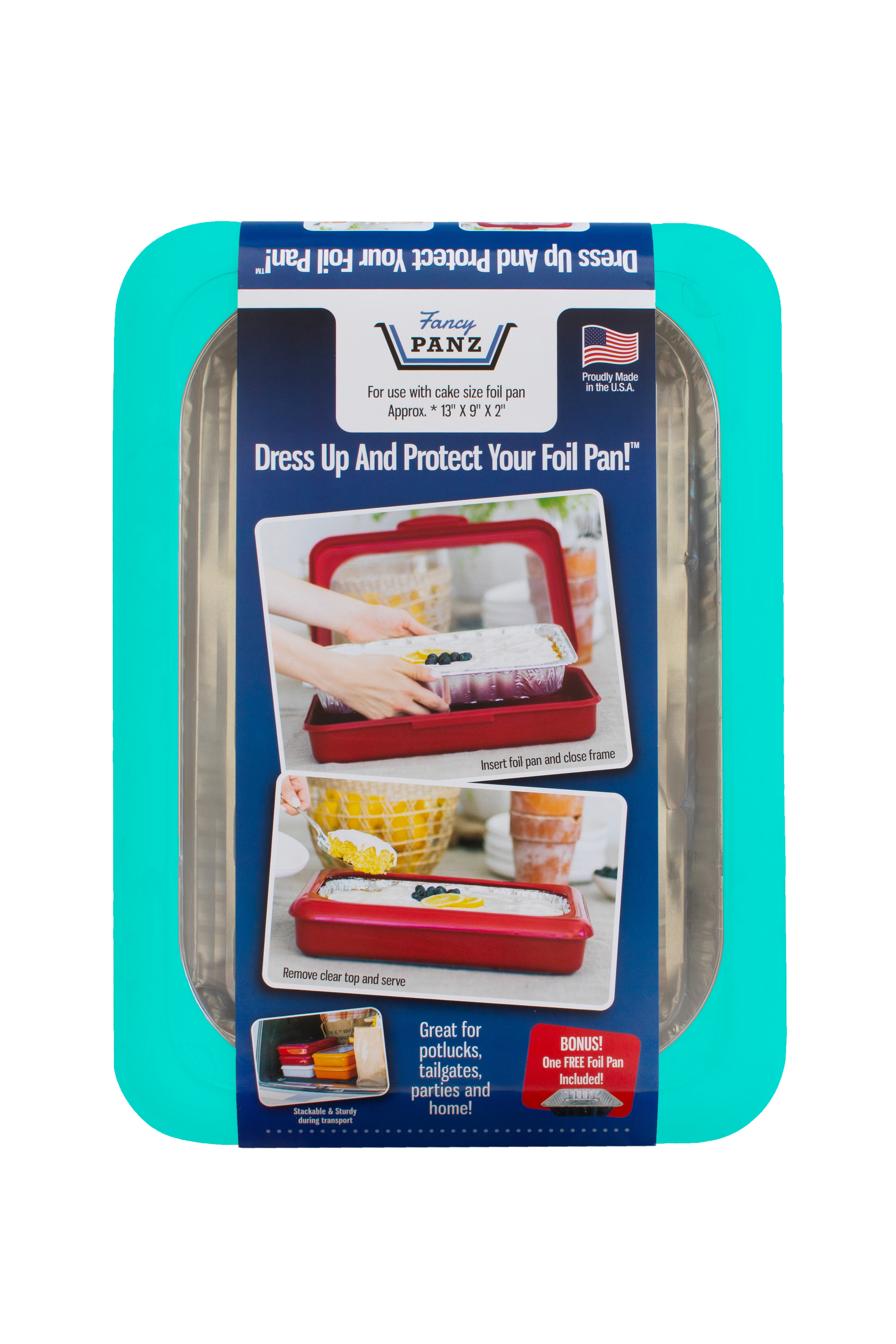 Fancy Panz Aqua 9x13 Plastic Aluminum Foil Pan Transport Protector