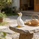 thumbnail image 5 of Figura de pato de cerámica para decoración de escritorio | Adorno de desatascador de inodoro para baño | Detalle decorativo original para estante o encimera, 5 of 7