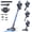Blue, variant on YOMA Cordless Vacuum Cleaner, 6-in-1 Rechargeable Stick Vacuum, 60mins Max Runtime, Lightweight 2200mAh Battery Powerful Vacuum Cleaner for Home Hard Floor Pet Hair-N12
