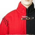 thumbnail image 4 of Black Red Gambeson Type I Medieval Padded Armour Coat SCA Fighting Jacket, 4 of 9