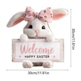thumbnail image 3 of SLYNSHome Easter Welcome Sign for Front Door White Bunny Wall Decor Cute Wooden Hanging Rabbit Sign for Indoor Outdoor, 3 of 6