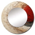 thumbnail image 3 of Designart "Earthy Red Pottery Spirals I" Abstract Spirals Rund Mirror For Wall Decor - Large Beige Round Printed Mirror -Modern Round Living Room Mirror - 23" x 23", 3 of 7