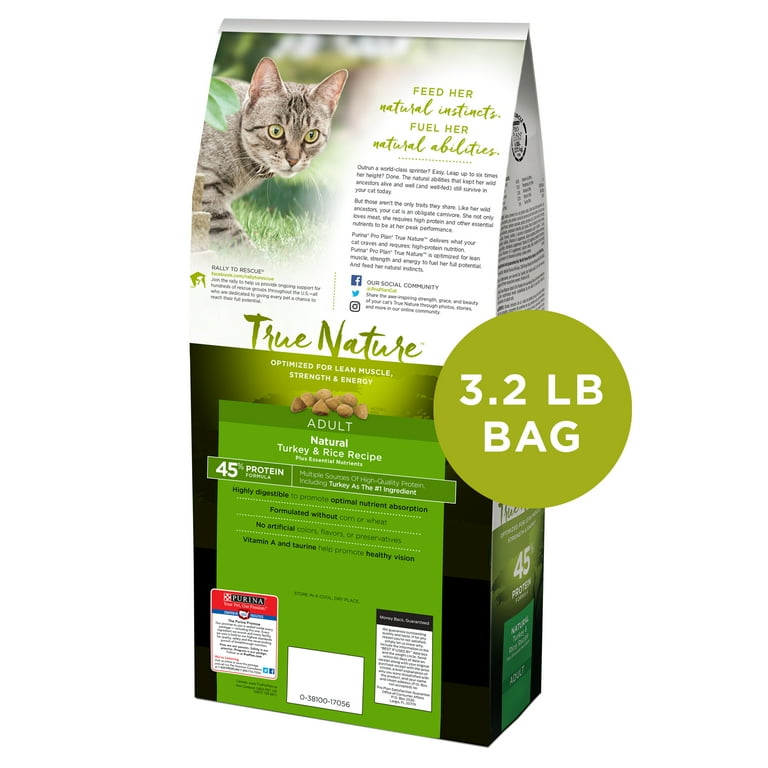 Purina pro plan true nature turkey & rice recipe dry cat food online
