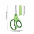 thumbnail image 3 of Left-Handed Kids Student Scissors, Stainless Steel Blunt Round Tip School Scissors with Protective Safety Sleeve, Portable Small Craft Scissors for Students Art Projects, 3 of 4