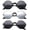 3 Pack Black, Gunmetal & Mirror, variant on 3 Pack Octagon Metal Frame Comfort Plastic Nose Bridge Fashion Sunglasses for Women for Men, Black, Mirror& Gold
