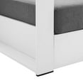 thumbnail image 6 of Lounge Chair Armchair, White Gray Grey, Aluminum, Metal, Fabric, Modern Contemporary, Outdoor Patio Balcony Cafe Bistro Garden Furniture Hotel Hospitality, 6 of 8