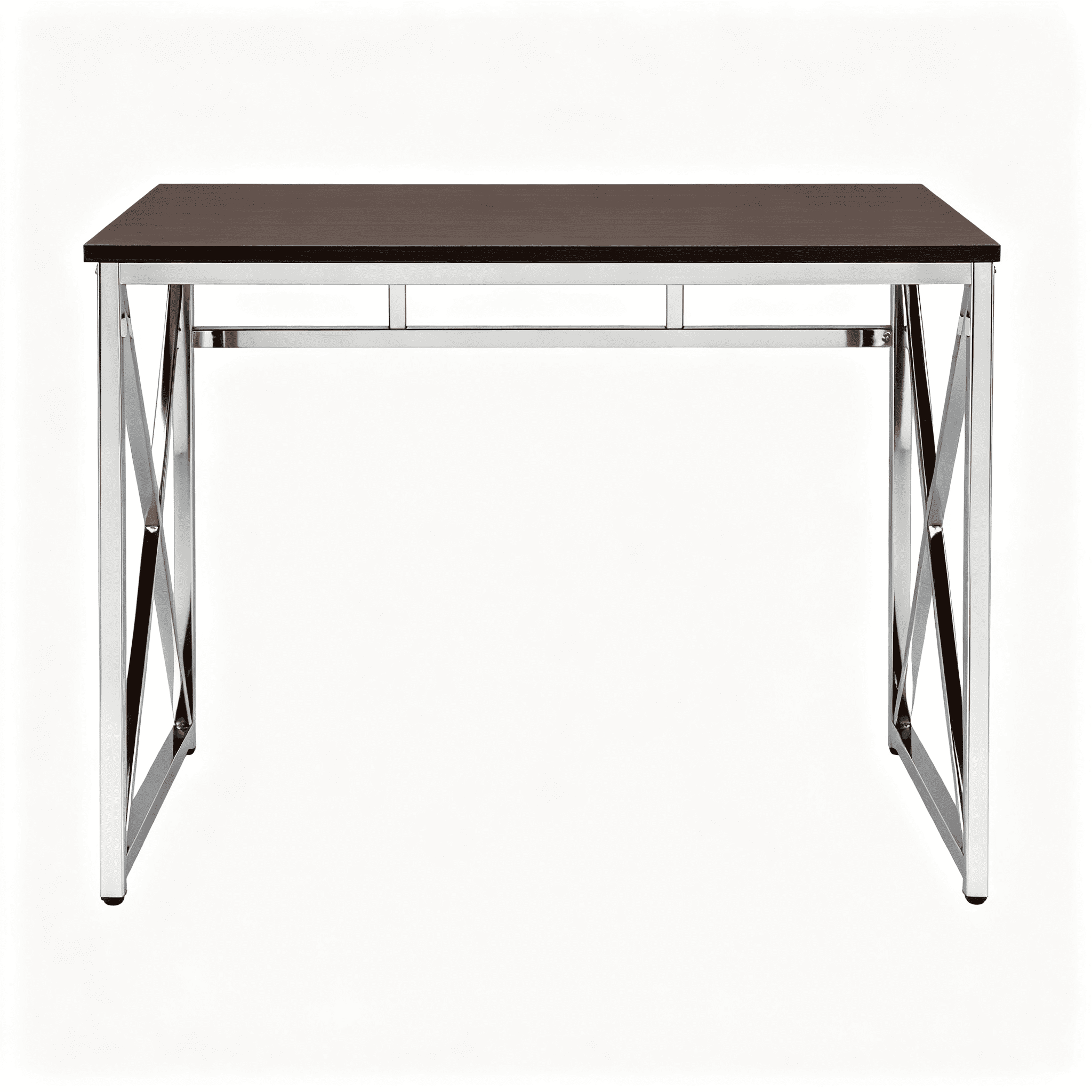 Astoutdoor Madison Office Workspace Desk MDF/Chrome in Brown