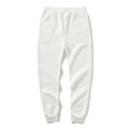 thumbnail image 4 of Riforla Male Casual Fitness Running Trousers Drawstring Loose Waist Solid Color Pants Pocket Loose Sweatpants White XXL, 4 of 6