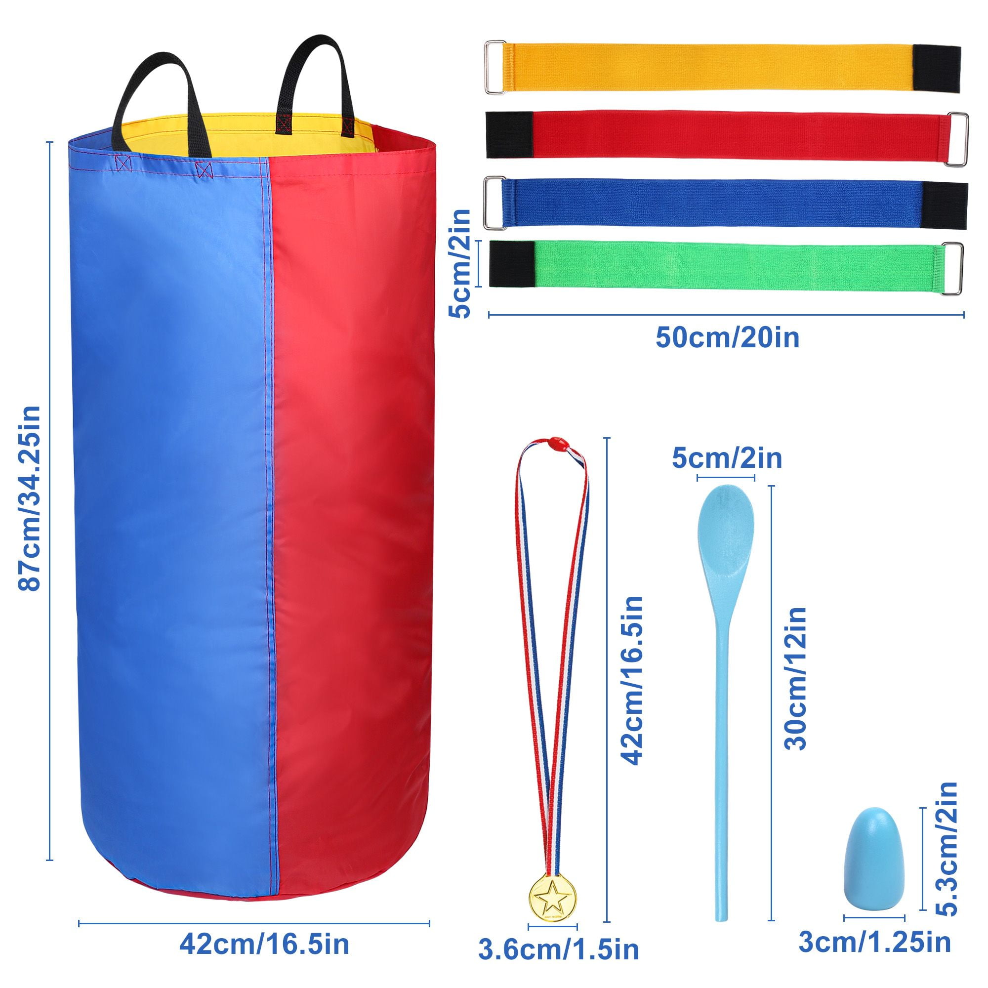 LotFancy Potato Sack Race Bags for Outdoor Lawn Games, Outside Yard Games